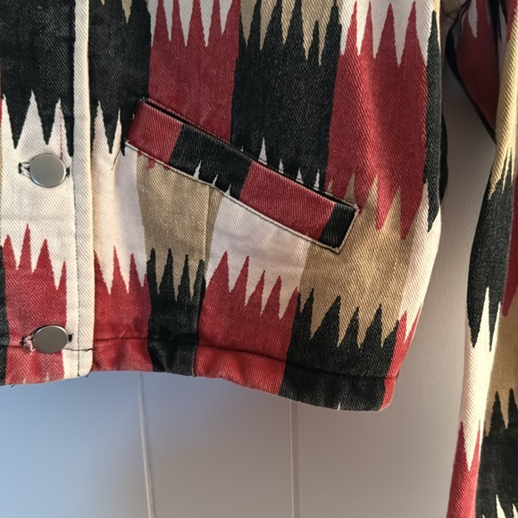 Vintage! Rancho Deluxe Western Style Cropped Denim Jacket  Size M - Picture 4 of 11